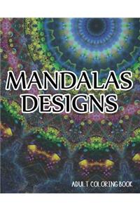Mandalas Designs Adult Coloring Book