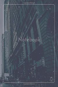 College Notebook: Student notebook Journal Diary Gray City cover notepad by Raz McOvoo