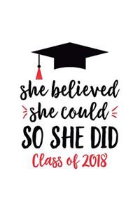 She Believed She Could So She Did Class of 2018
