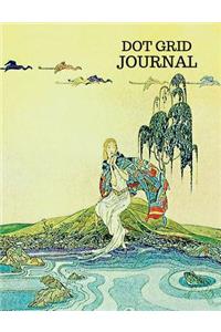 Dot Grid Journal Art Nouveau Girl by the Sea