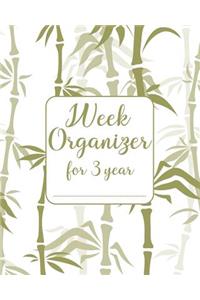 Week Organizer for 3 year