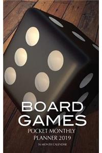 Board Games Pocket Monthly Planner 2019
