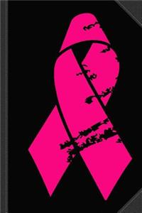 Distressed Pink Ribbon Journal Notebook