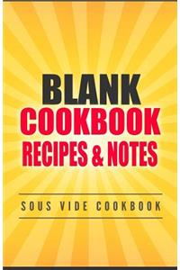 Blank Cookbook Recipes & Notes Sous Vide Cookbook