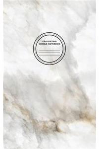 Gray-Brown Marble Notebook