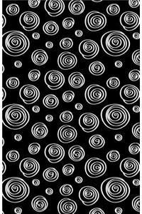 Journal Notebook Abstract Whorls White and Black