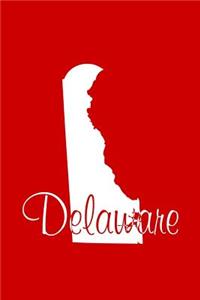Delaware - Red Lined Notebook with Margins