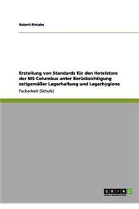 Erstellung von Standards für den Hotelstore der MS Columbus unter Berücksichtigung zeitgemäßer Lagerhaltung und Lagerhygiene