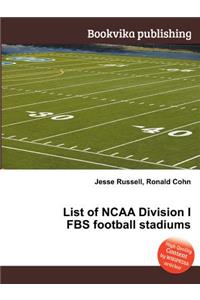 List of NCAA Division I Fbs Football Stadiums