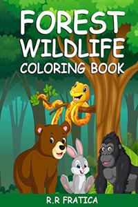 Forest wildlife coloring book