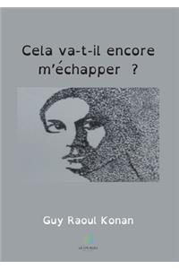 Cela va-t-il encore m'échapper ?