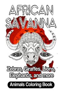 African Savanna Animals Coloring Book