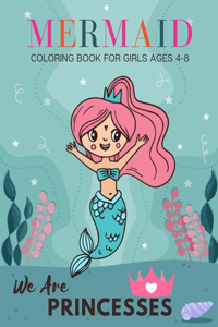 Mermaid Coloring Book For Girls Ages 4-8