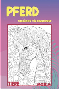 Malbücher für Erwachsene - Grosse A4 - Tiere - Pferd