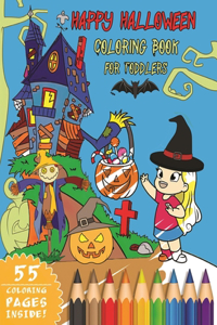 Happy Halloween Coloring Book For Todders
