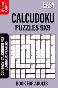 Easy Calcudoku Puzzles 9x9 Book for Adults