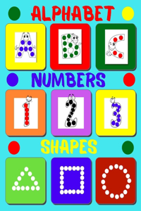 Dot markers activity book alphabet and numbers