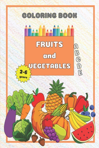 Fruits and Vegetables Coloring Book