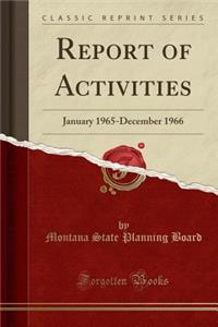 Report of Activities