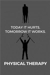 Today It Hurts, Tomorrow It Works. Physical Therapy