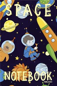 Space Notebook For Kids: Outerspace Journal & Doodle Notebook Diary For Boys and Girls: Compact 6x9 120 Pages of Lined Pages for Writing and Drawing