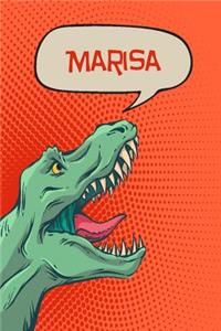 Marisa: Dinosaur Tyrannosaurus Blank Comic Book Notebook Journal Book 120 Pages 6x9