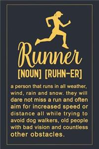 Runner [noun] [ruhn-er]