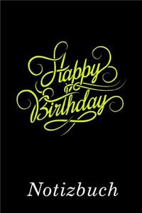 Happy Birthday Notizbuch