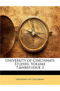 University of Cincinnati Studies, Volume 7, Issue 3