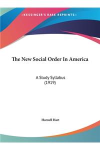 The New Social Order in America