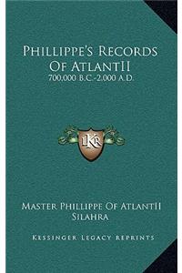Phillippe's Records of Atlantii