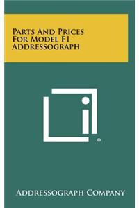 Parts and Prices for Model F1 Addressograph