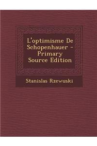 L'Optimisme de Schopenhauer