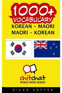 1000+ Korean - Maori Maori - Korean Vocabulary