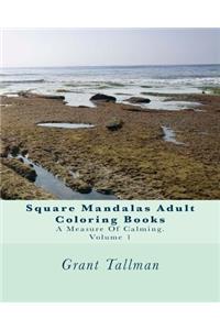 Square Mandalas Adult Coloring Books