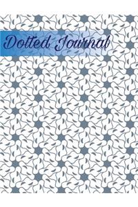 Dotted Journal: Dotted Notebook Large Size 8.5x11, 110 Dot Grid Pages, Abstact Navy White Cover, Perfect for Bullet Journaling, Writing, Sketching & Doodling