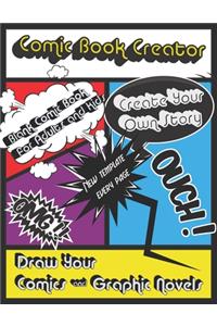 Comic Book Creator Blank Comic Book For Adults and Kids Create Your Own Story New Template Every Page Draw Your Comics and Graphic Novels