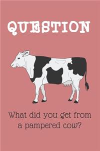 What did you get from a pampered cow?