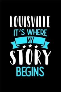 Notizbuch Louisville It's Where My Story Begins