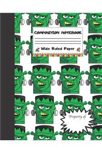 Composition Notebook Wide Ruled Paper