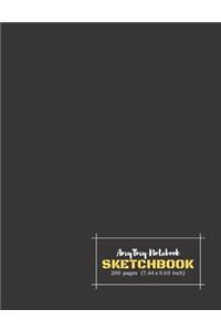 AmyTmy Notebook - Sketchbook - 200 pages - 7.44 x 9.69 inch - Matte Cover