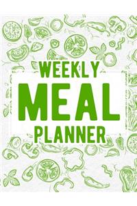 Weekly Meal Planner: Food Journal and Tracker Diary Log to Plan Your Meals for 52 Weeks With Weekly Grocery Shopping List