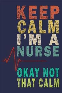 Keep Calm I'm A Nurse Okay Not That Calm