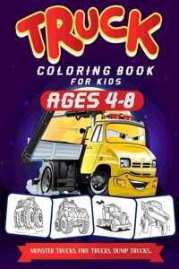 Truck Coloring Books For Kids Ages 4-8
