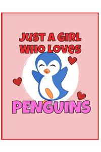 I'm Just a Girl Who Loves Penguins Dot Grid Journal