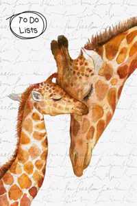 To Do Lists Notebook, Mother & Baby Giraffes