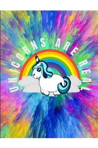 Unicorns Are Real Rainbow Tye Die Journal Notebook