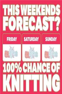 This Weekends Forecast? Friday Saturday Sunday 100 Per Cent Chance of Knitting