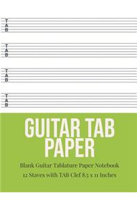 Guitar Tab Paper