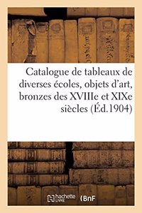 Catalogue de Tableaux Anciens Et Modernes de Diverses Écoles, Objets d'Art